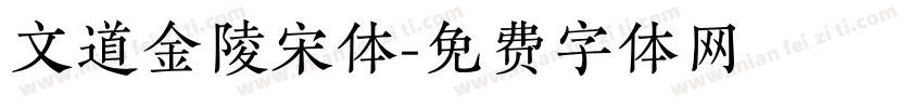 文道金陵宋体字体转换