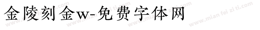 金陵刻金w字体转换