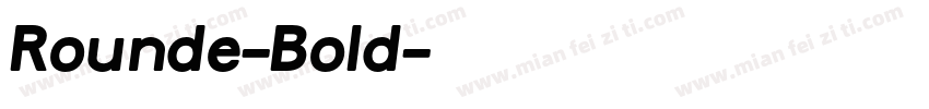 Rounde-Bold字体转换