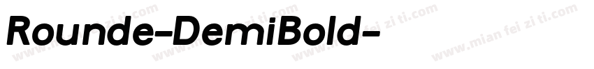 Rounde-DemiBold字体转换