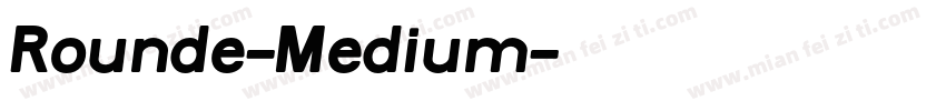 Rounde-Medium字体转换