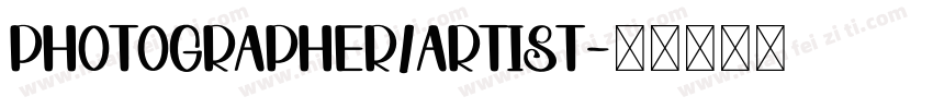photographer/artist字体转换