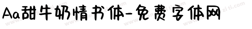 Aa甜牛奶情书体字体转换
