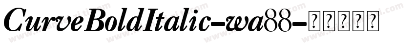 CurveBoldItalic-wa88字体转换