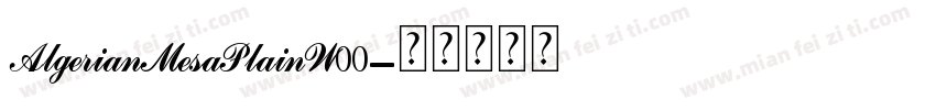 AlgerianMesaPlainW00字体转换