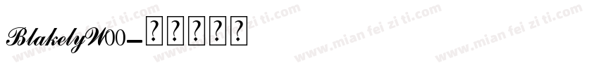 BlakelyW00字体转换