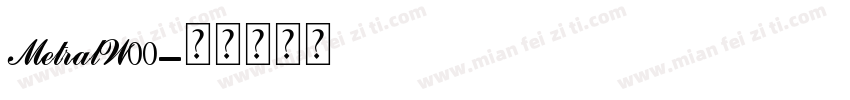 MetralW00字体转换