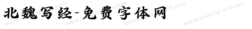 北魏写经字体转换