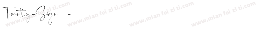 Timothy-Sign字体字体转换