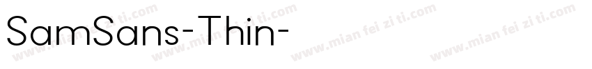 SamSans-Thin字体转换