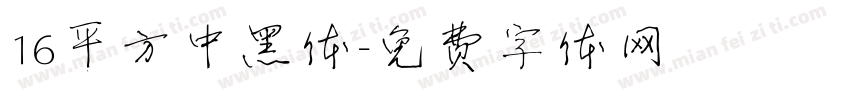 16平方中黑体字体转换