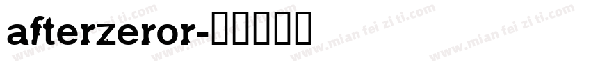 afterzeror字体转换