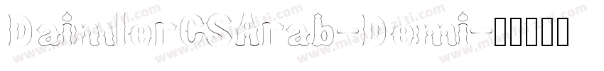 DaimlerCSArab-Demi字体转换