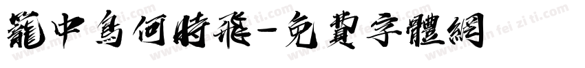 笼中鸟何时飞字体转换