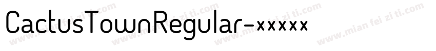 CactusTownRegular字体转换
