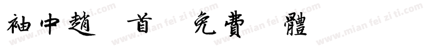 袖中赵匕首字体转换