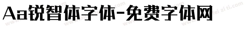 Aa锐智体字体字体转换