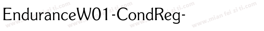 EnduranceW01-CondReg字体转换