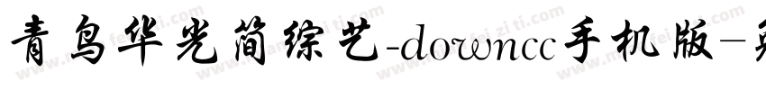 青鸟华光简综艺_downcc手机版字体转换