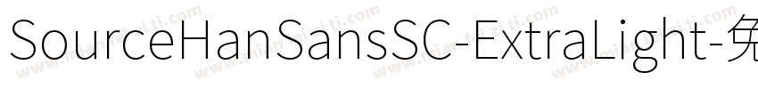 SourceHanSansSC-ExtraLight字体转换