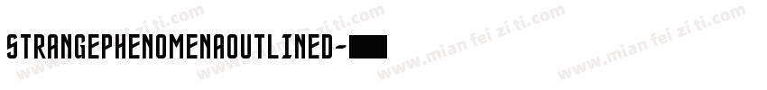 STRANGEPHENOMENAOUTLINED字体转换