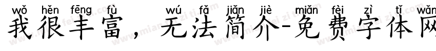 我很丰富，无法简介字体转换