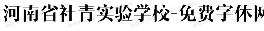 河南省社青实验学校字体转换