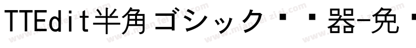 TTEdit半角ゴシック转换器字体转换