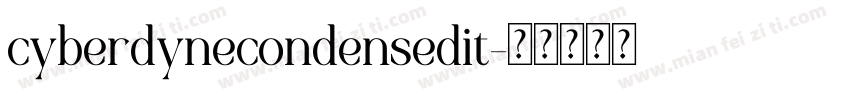 cyberdynecondensedit字体转换