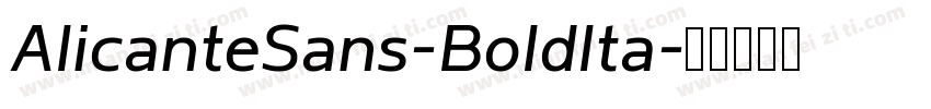 AlicanteSans-BoldIta字体转换