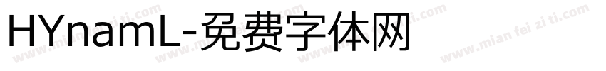 HYnamL字体转换