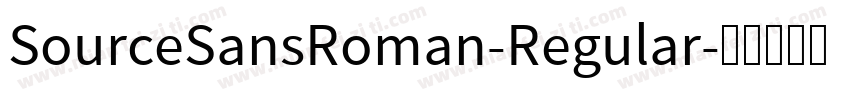 SourceSansRoman-Regular字体转换