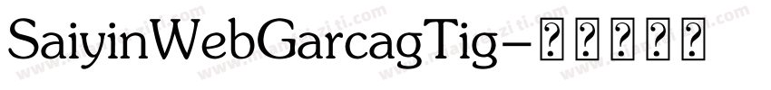 SaiyinWebGarcagTig字体转换