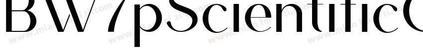 BW7pScientificConden字体转换