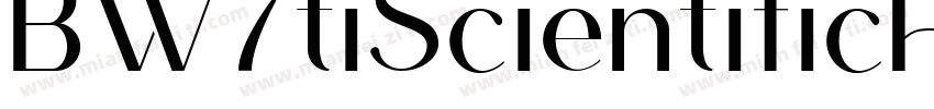 BW7tiScientificHalf字体转换
