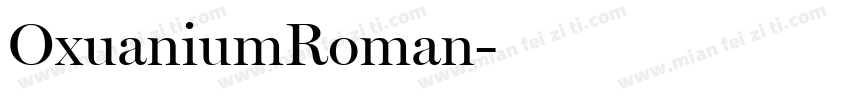 OxuaniumRoman字体转换