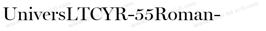UniversLTCYR-55Roman字体转换