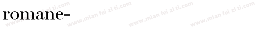 romane字体转换