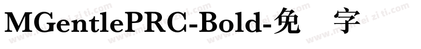 MGentlePRC-Bold字体转换