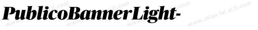 PublicoBannerLight字体转换