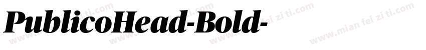 PublicoHead-Bold字体转换