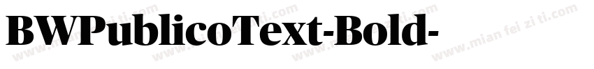 BWPublicoText-Bold字体转换