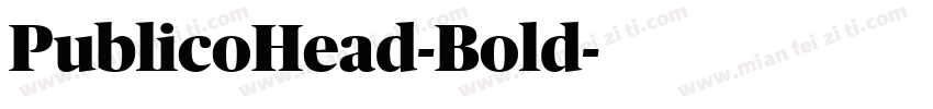 PublicoHead-Bold字体转换