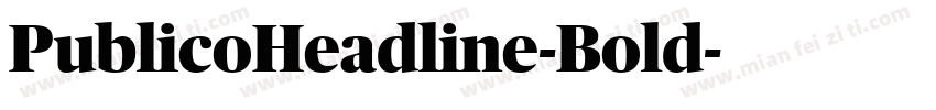 PublicoHeadline-Bold字体转换