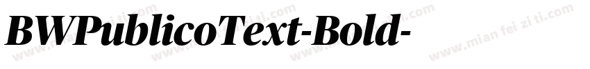 BWPublicoText-Bold字体转换