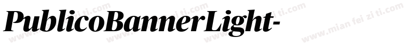 PublicoBannerLight字体转换