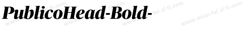 PublicoHead-Bold字体转换