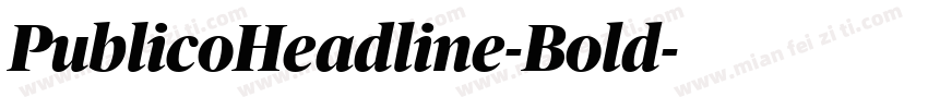 PublicoHeadline-Bold字体转换