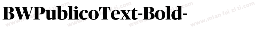 BWPublicoText-Bold字体转换