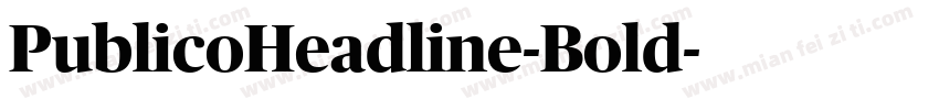 PublicoHeadline-Bold字体转换